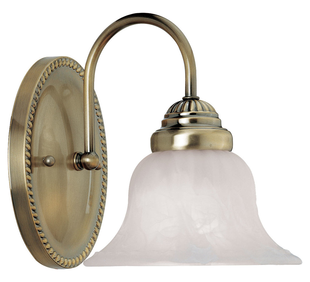Antique Brass  Bathroom Wall Sconce With 1 Light by Livex Lighting