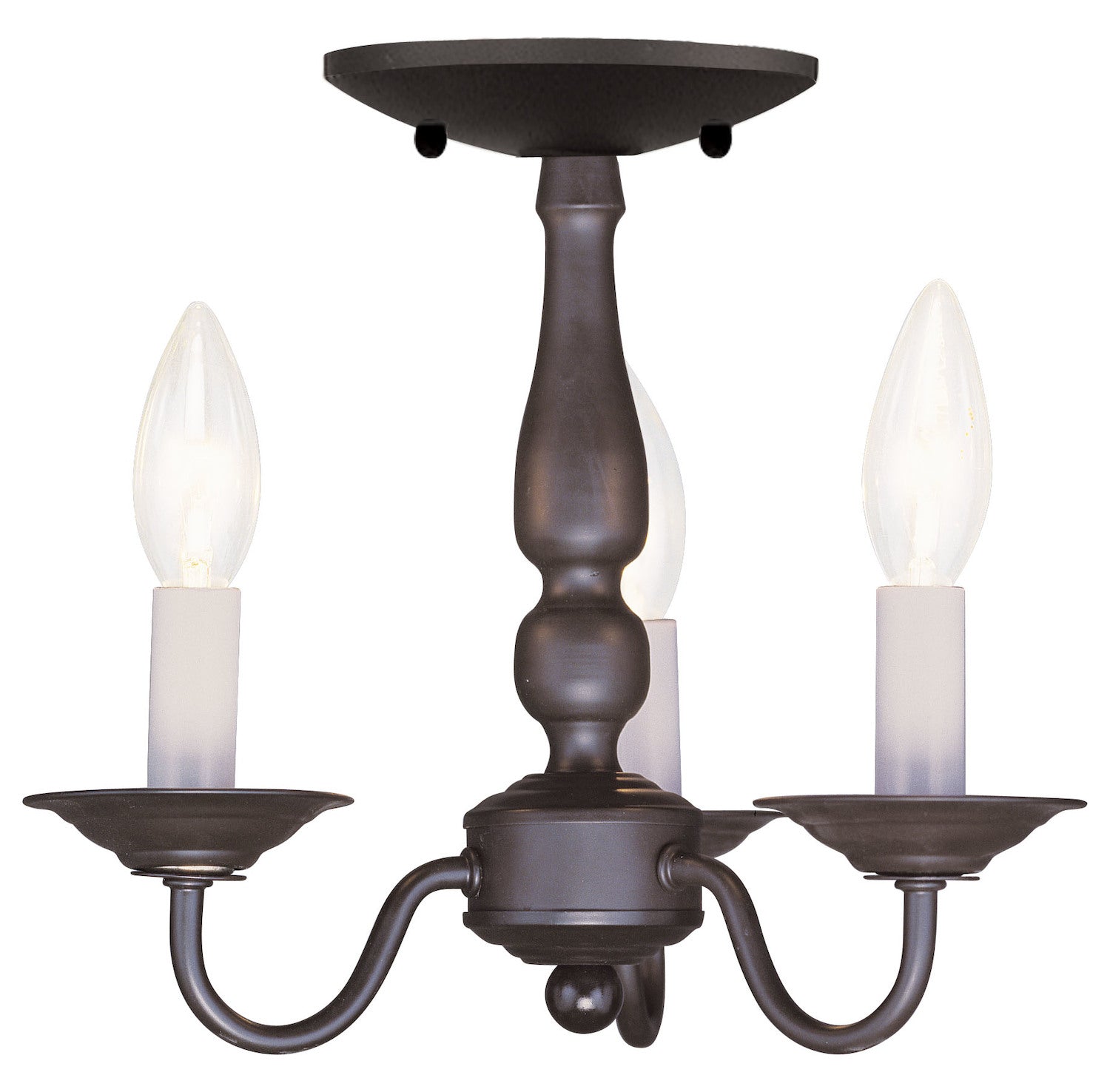 3 Light Bronze Chain Hang/Ceiling Mount by Livex Lighting