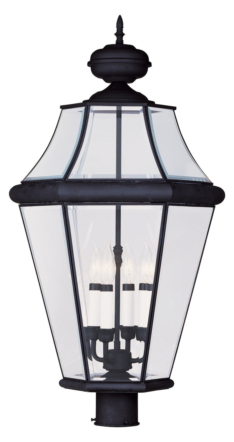 4 Light Black Outdoor Post Lantern by Livex Lighting