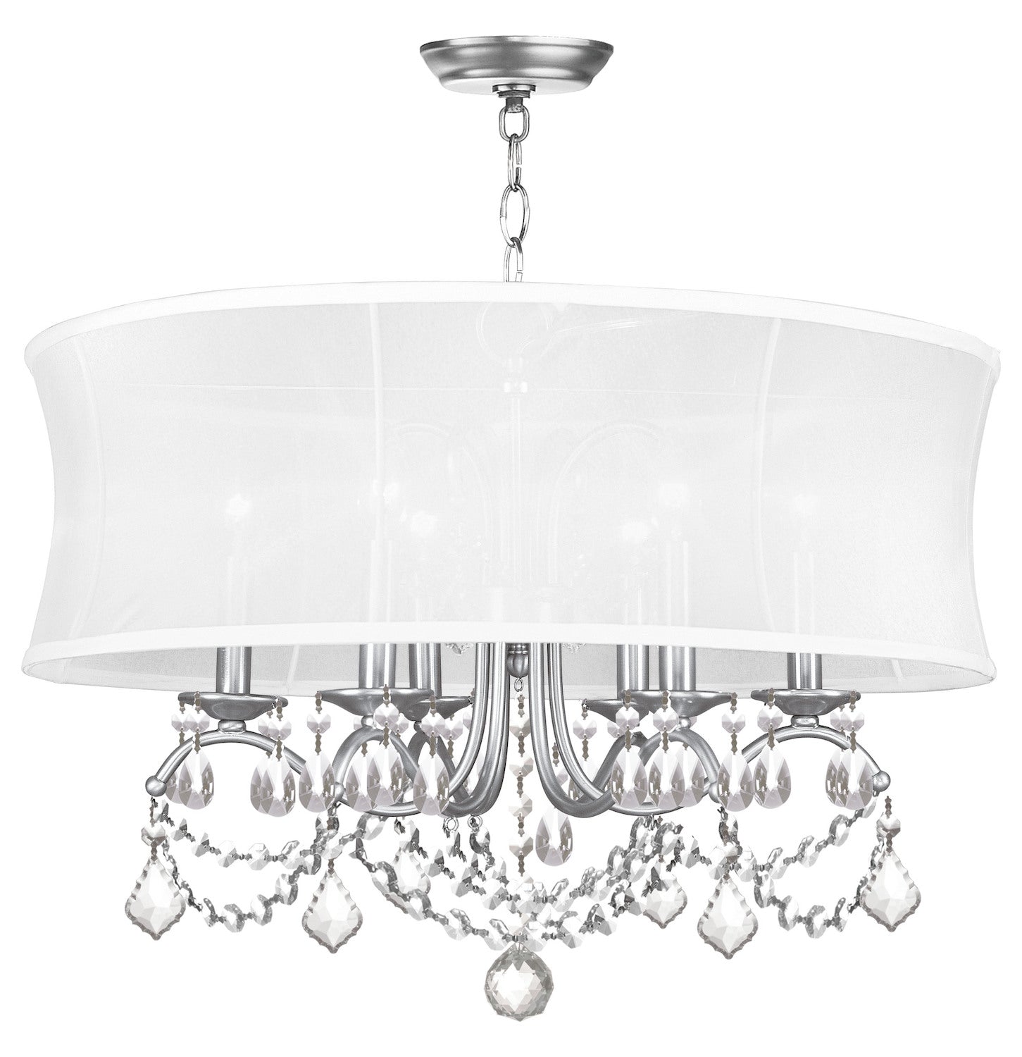 Brushed Nickel Up Chandelier by Livex Lighting