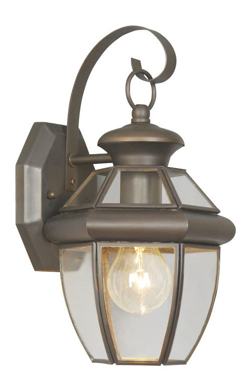 1 Light Bronze Outdoor Wall Lantern by Livex Lighting