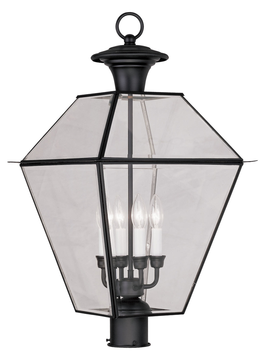 4 Light Black Outdoor Post Lantern by Livex Lighting