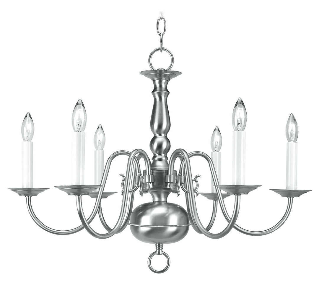 Brushed Nickel Up Chandelier by Livex Lighting