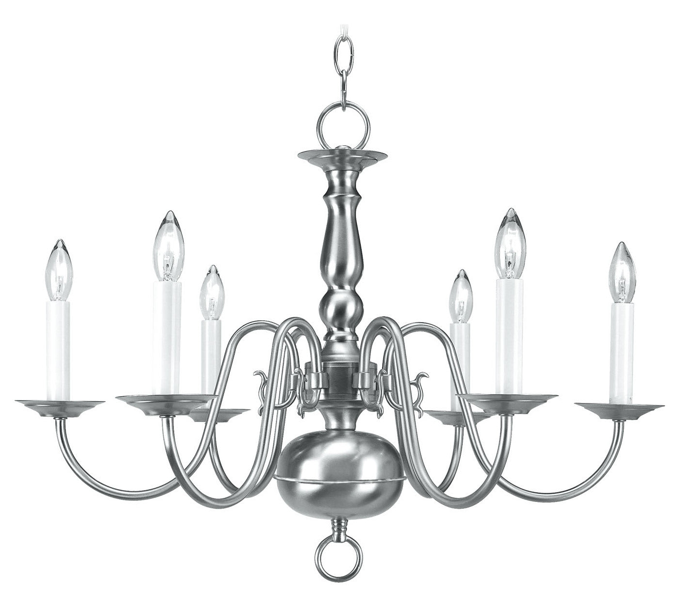 Brushed Nickel Up Chandelier by Livex Lighting