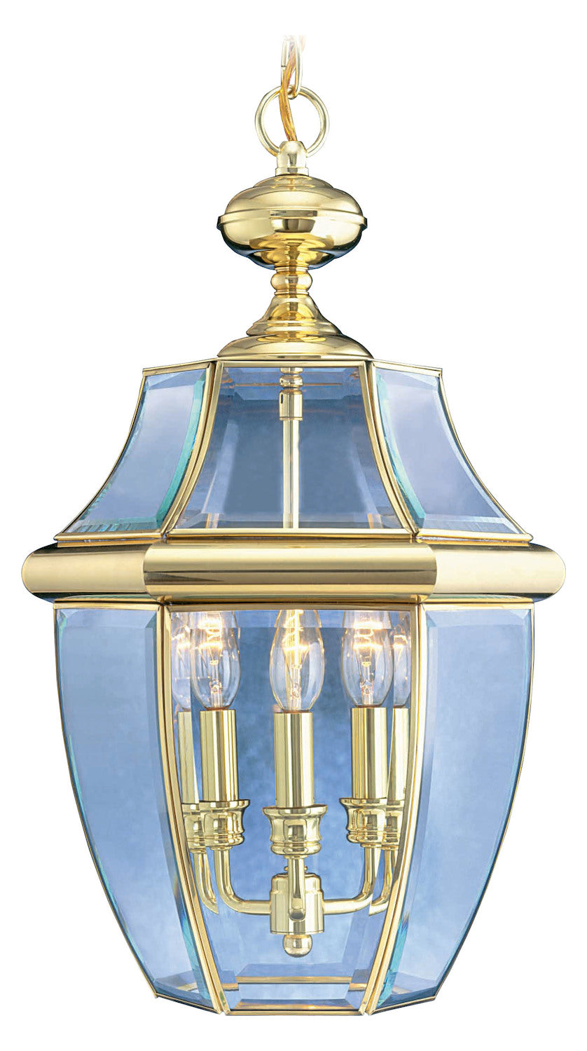 Polished Brass Outdoor Foyer Hall Fixture by Livex Lighting