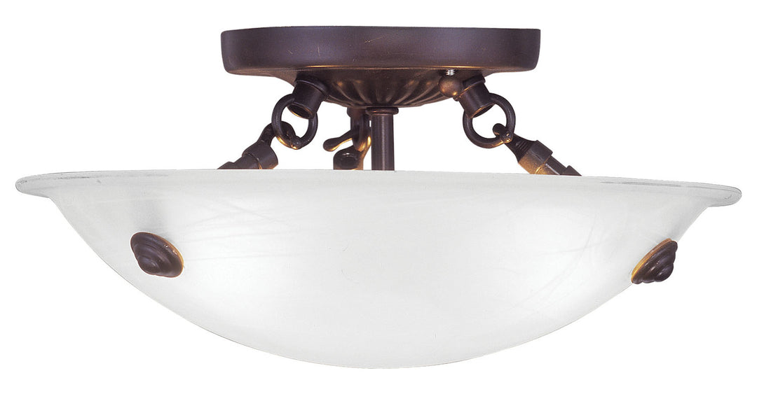 Bronze Bowl Semi-Flush Mount by Livex Lighting