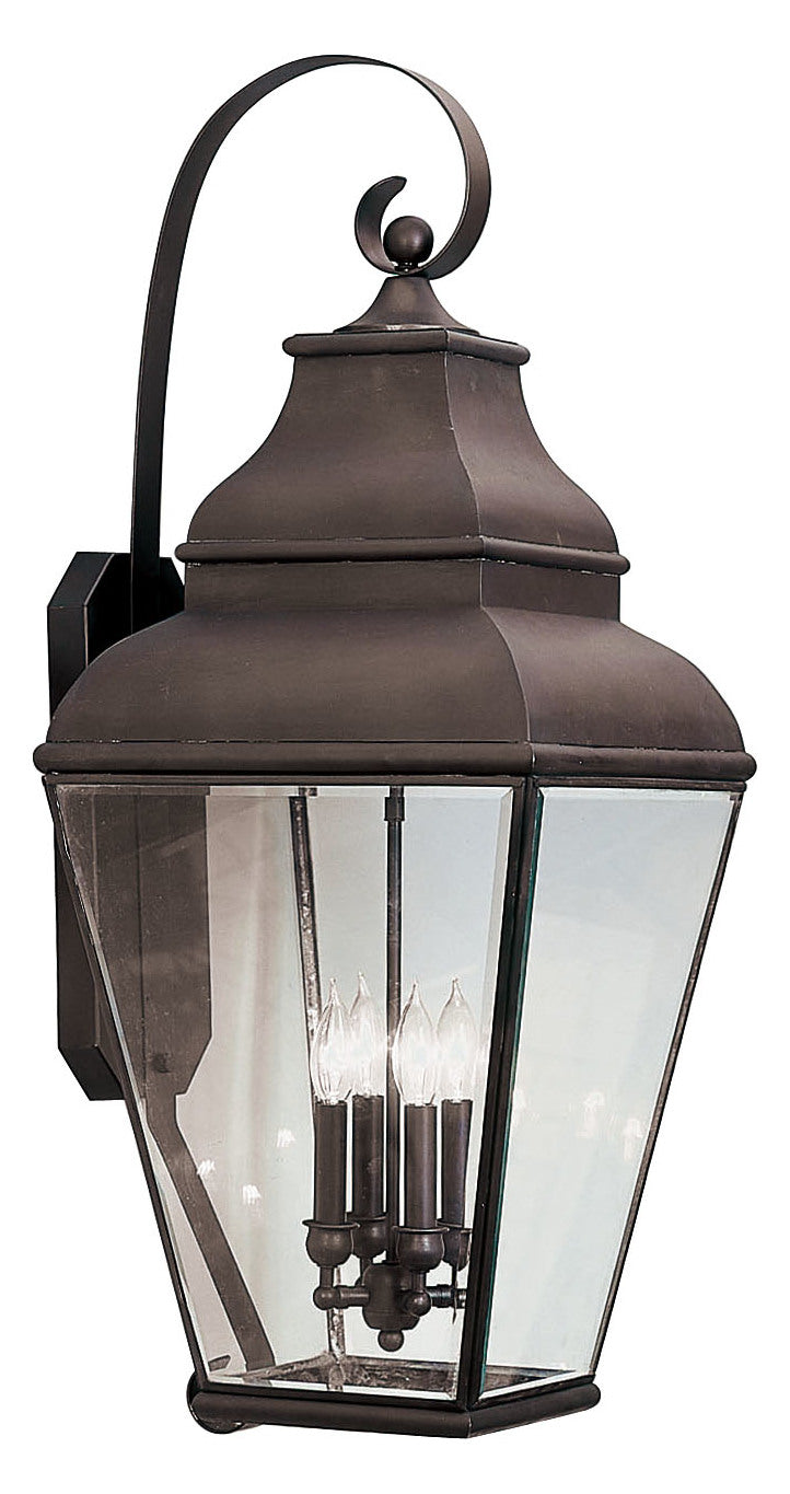 4 Light Bronze Outdoor Wall Lantern by Livex Lighting