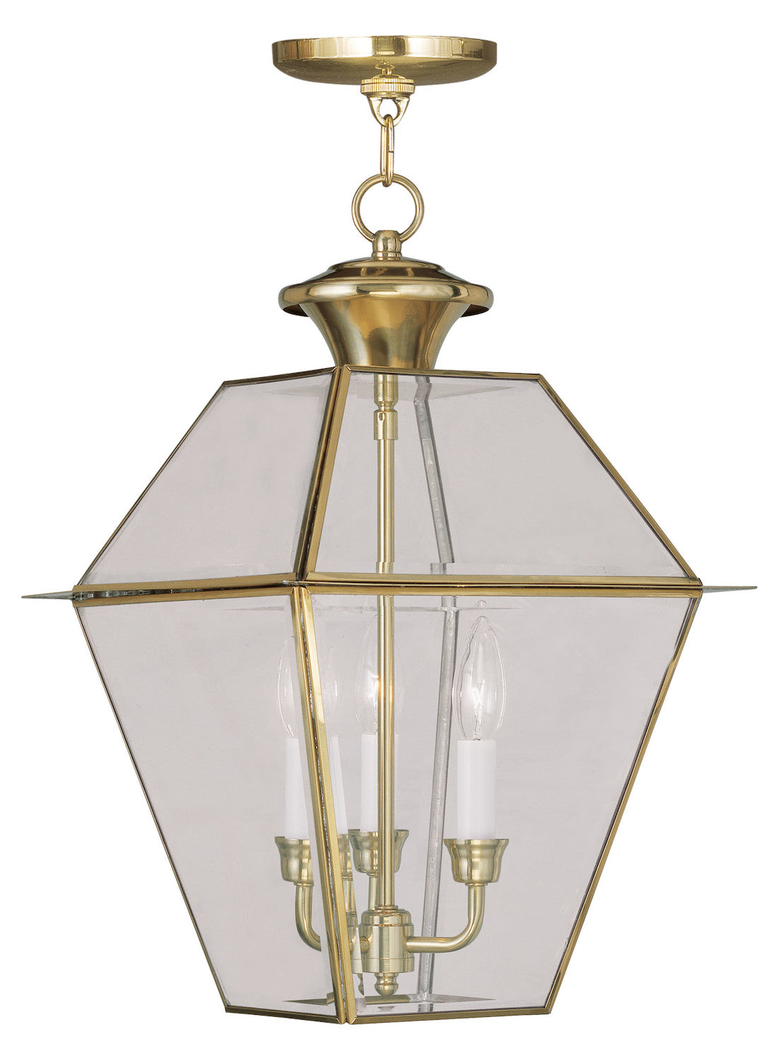 Polished Brass Hanging Lantern by Livex Lighting