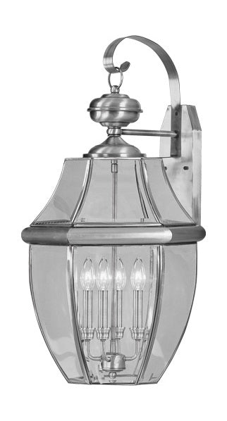 Brushed Nickel Wall Lantern by Livex Lighting