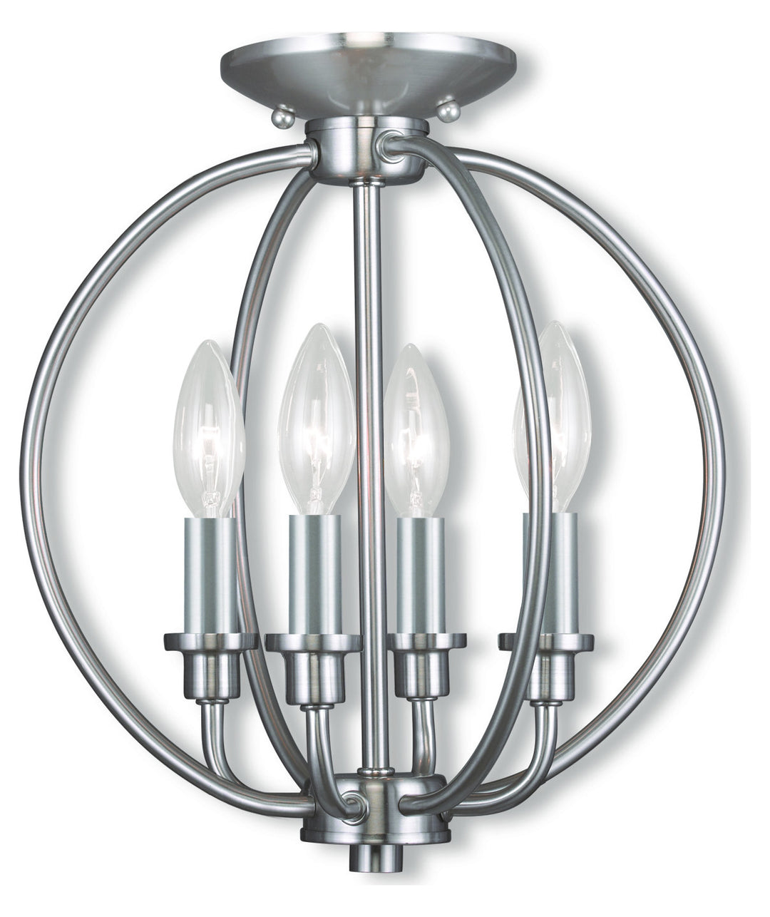 Four Light Brushed Nickel Up Pendant by Livex Lighting