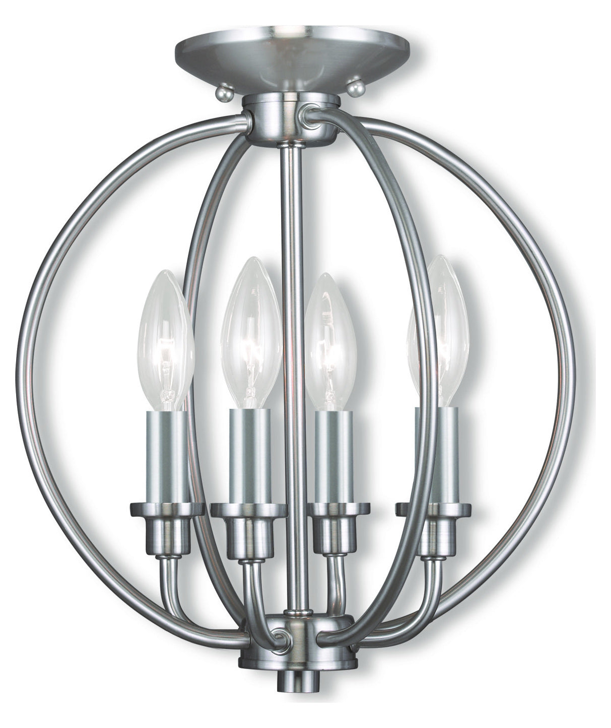 Four Light Brushed Nickel Up Pendant by Livex Lighting
