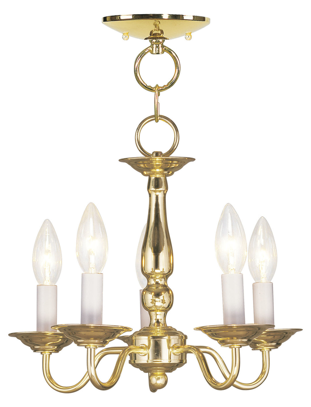 5 Light PB Chain Hang/Ceiling Mount by Livex Lighting