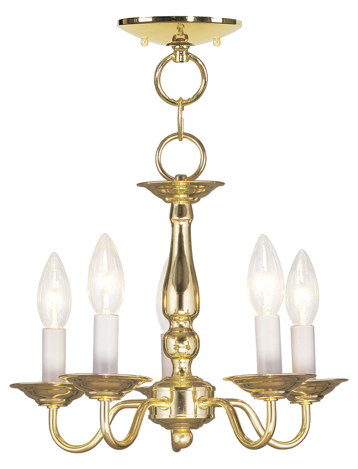 5 Light PB Chain Hang/Ceiling Mount by Livex Lighting