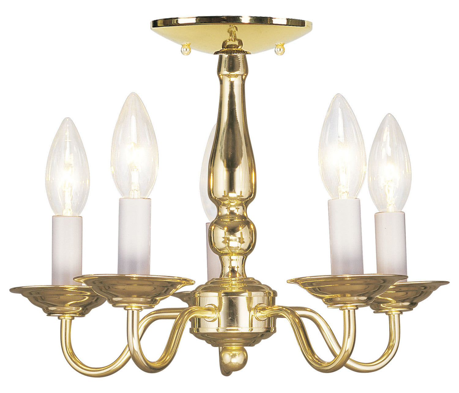 5 Light PB Chain Hang/Ceiling Mount