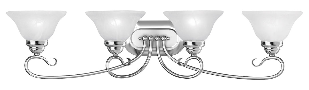 Four Light Chrome Vanity by Livex Lighting