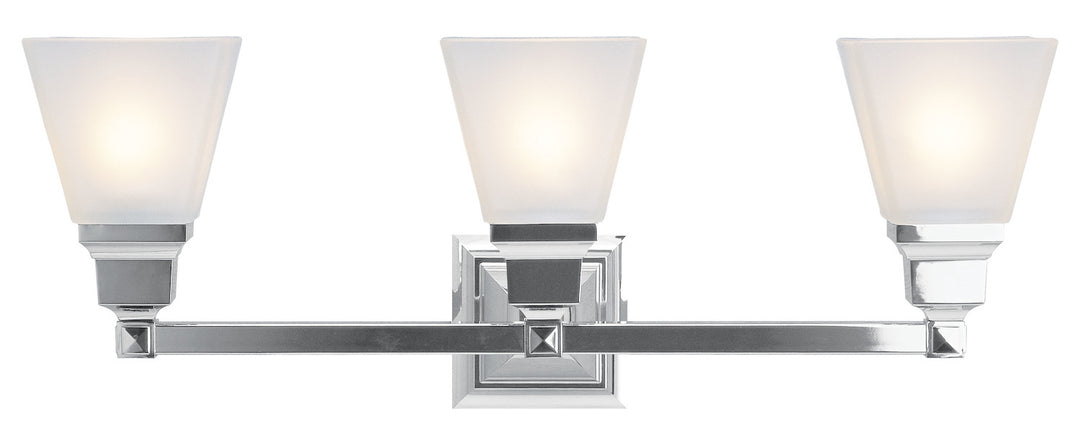 3 Light Polished Chrome Bath Light by Livex Lighting