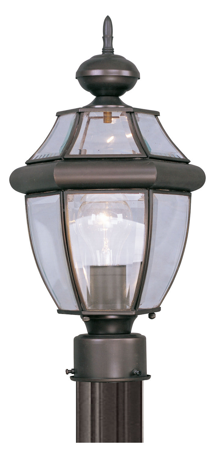 1 Light Bronze Outdoor Post Lantern by Livex Lighting