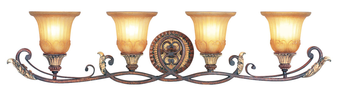 Verona Bronze With Aged Gold Leaf Accents Vanity by Livex Lighting