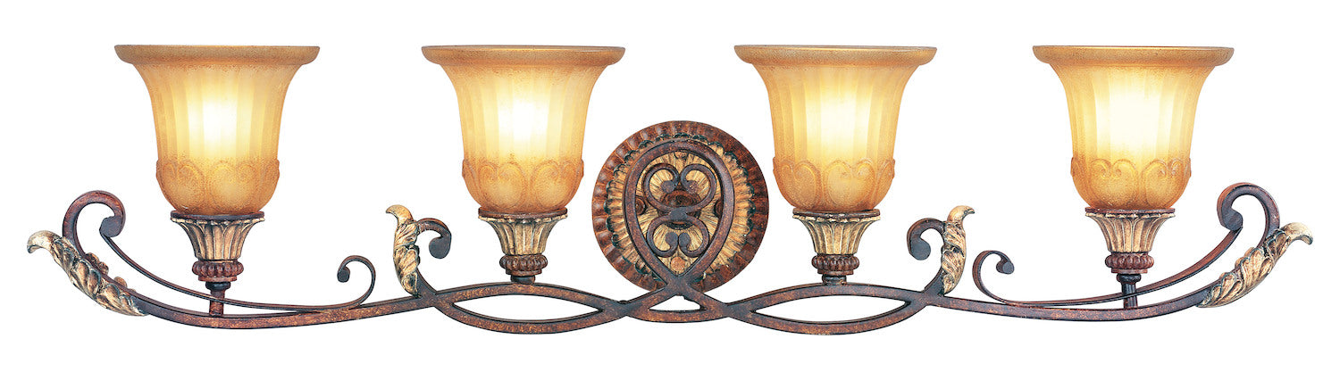 Verona Bronze With Aged Gold Leaf Accents Vanity by Livex Lighting