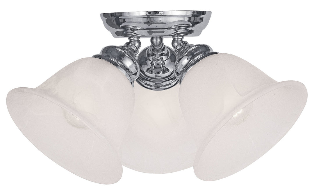 3 Light Polished Chrome Ceiling Mount by Livex Lighting