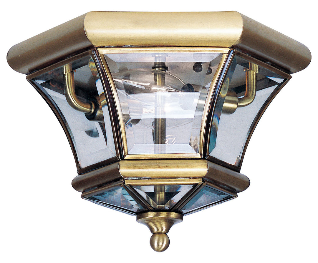 Antique Brass Cage Flush Mount by Livex Lighting