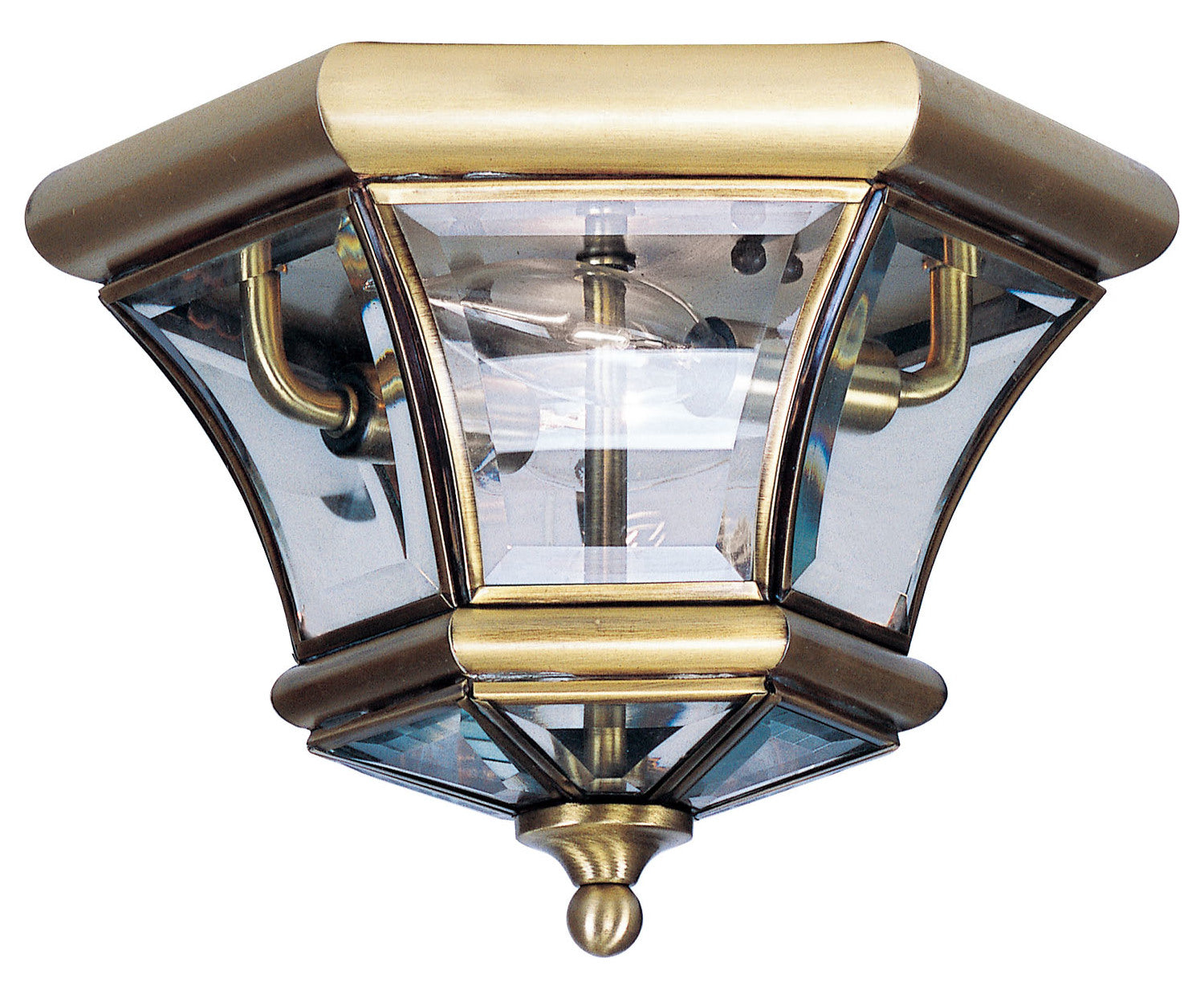 Antique Brass Cage Flush Mount by Livex Lighting