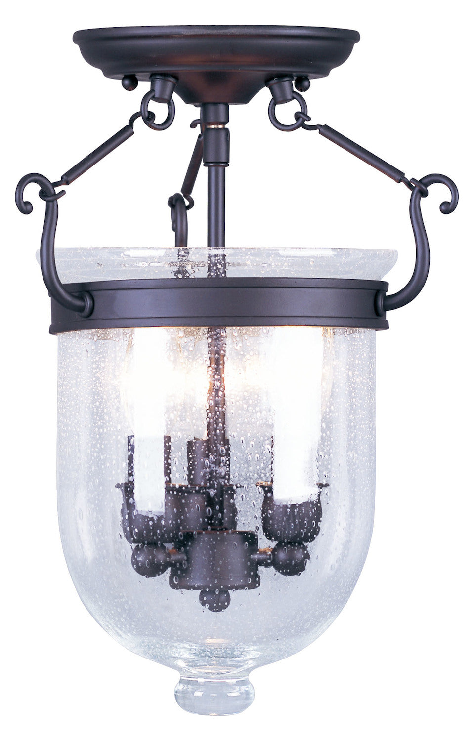Bronze Foyer Hall Semi-Flush Mount by Livex Lighting