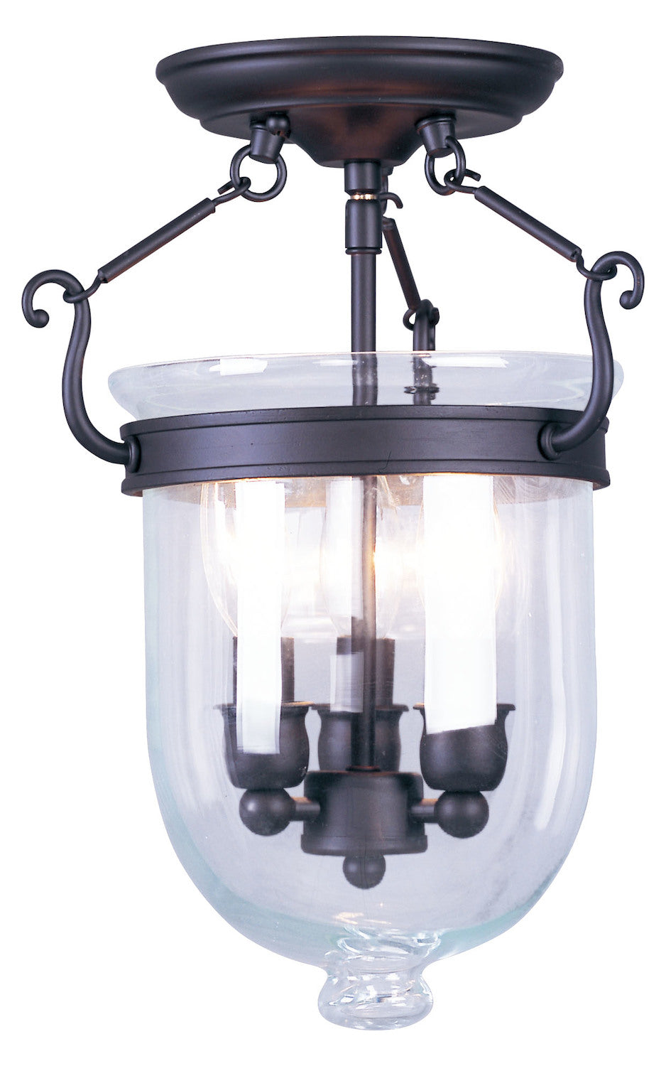 Bronze Foyer Hall Semi-Flush Mount by Livex Lighting