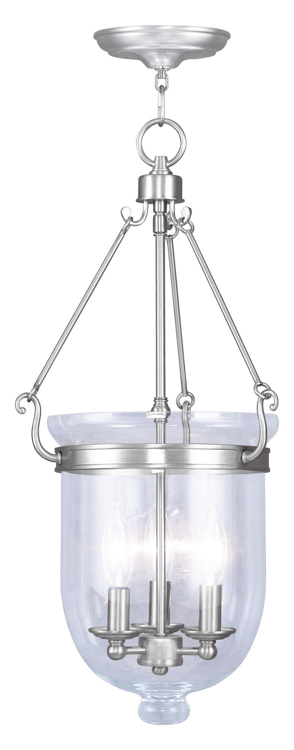 Brushed Nickel Foyer Hall Semi-Flush Mount by Livex Lighting