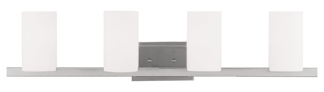 Brushed Nickel  4 Light Bathroom Vanity Light by Livex Lighting