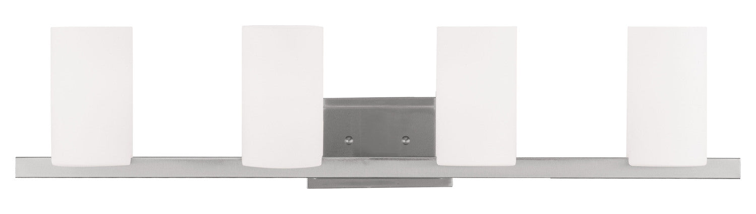 Brushed Nickel  4 Light Bathroom Vanity Light by Livex Lighting