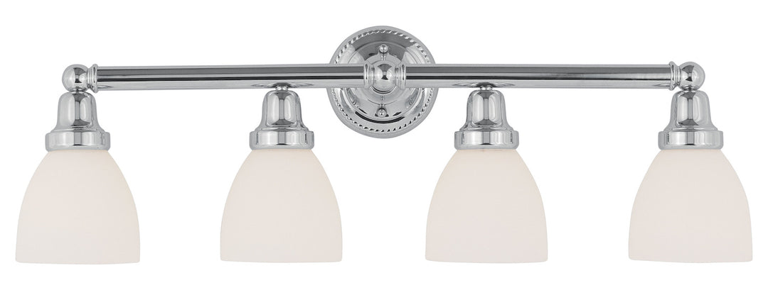 4 Light Polished Chrome Bath Light by Livex Lighting