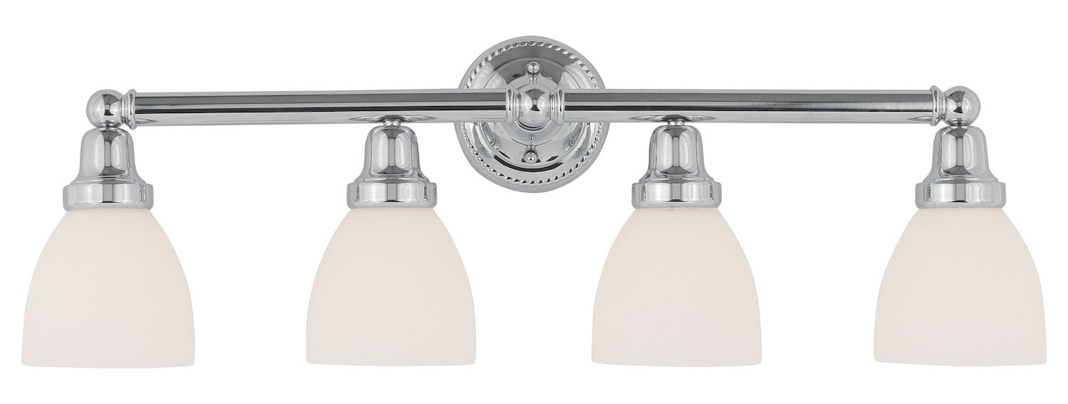 4 Light Polished Chrome Bath Light by Livex Lighting