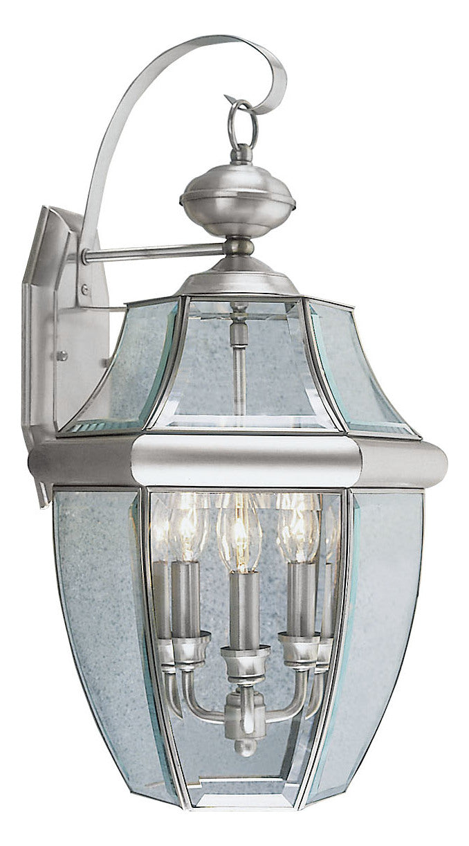 Brushed Nickel Wall Lantern by Livex Lighting