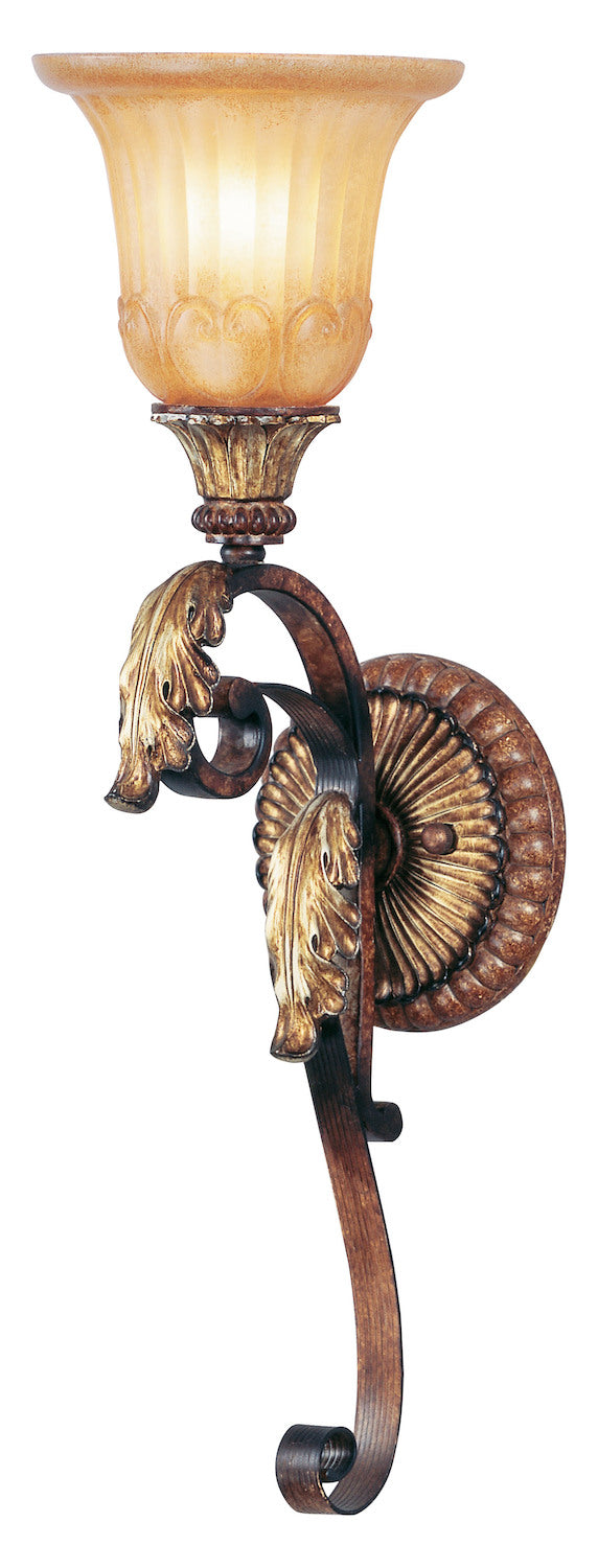 Verona Bronze With Aged Gold Leaf Accents Wall Light by Livex Lighting