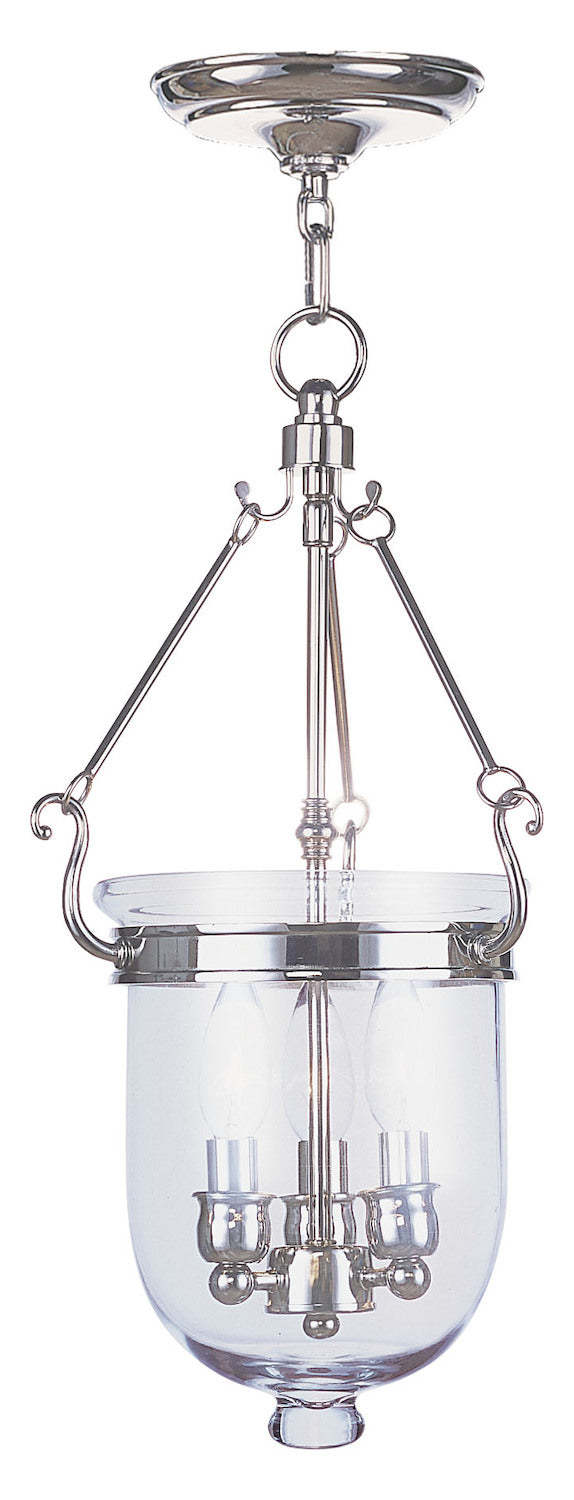 Polished Nickel Foyer Hall Semi-Flush Mount by Livex Lighting
