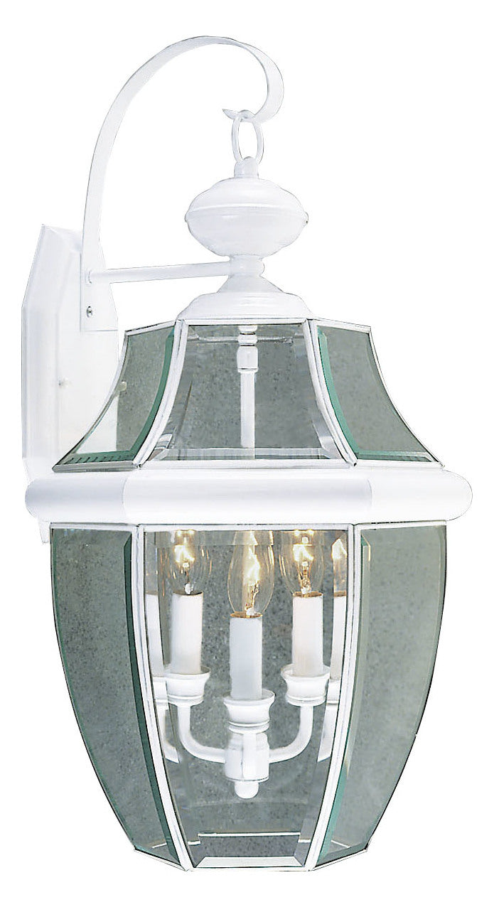 3 Light White Outdoor Wall Lantern by Livex Lighting