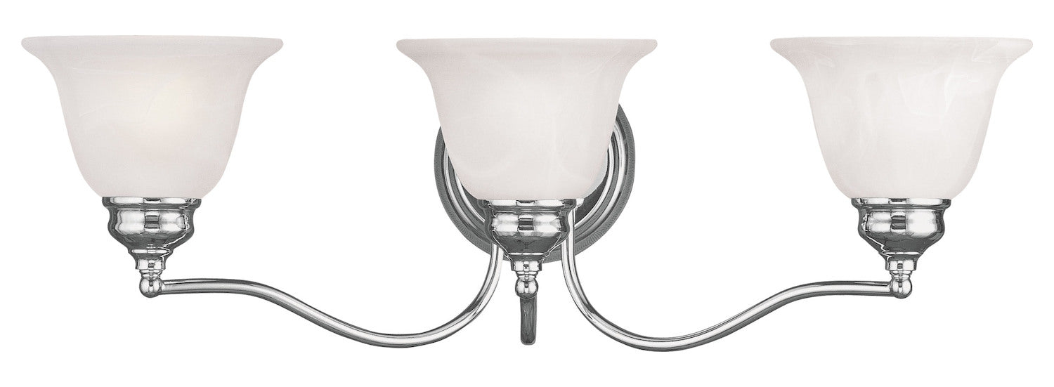 3 Light Polished Chrome Bath Light by Livex Lighting