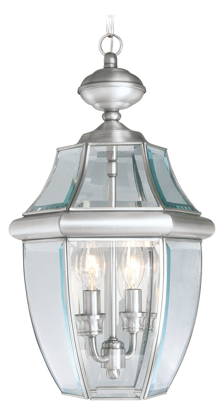 Brushed Nickel Outdoor Foyer Hall Fixture by Livex Lighting