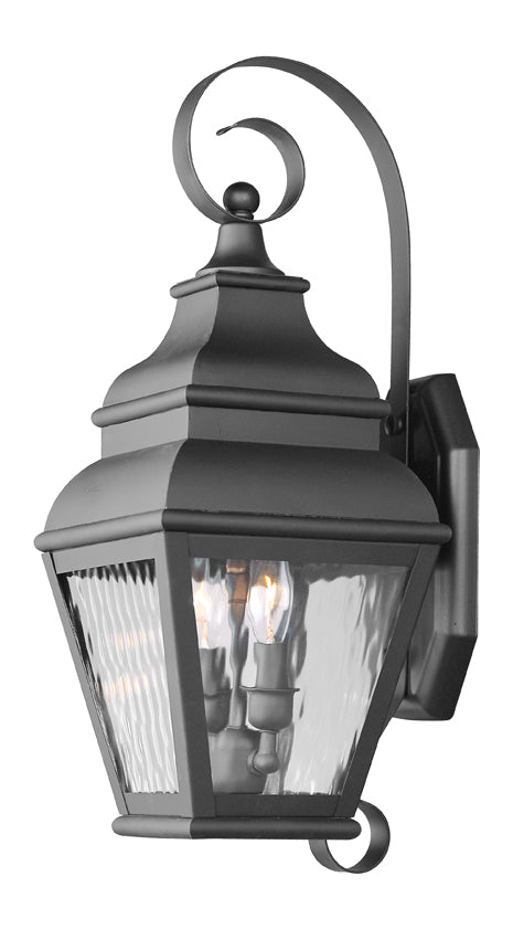 Black  Large Outdoor Wall Sconce With 2 Lights by Livex Lighting