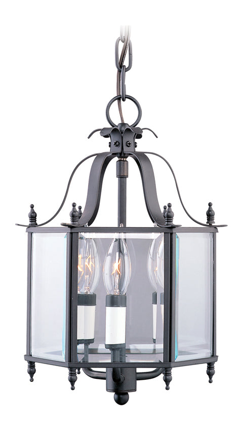 Bronze Framed Glass Foyer Hall Fixture by Livex Lighting