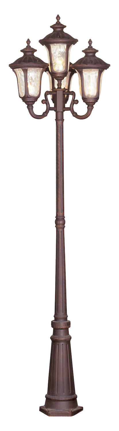 Imperial Bronze  4 Light Outdoor Post Light With Post Included by Livex Lighting