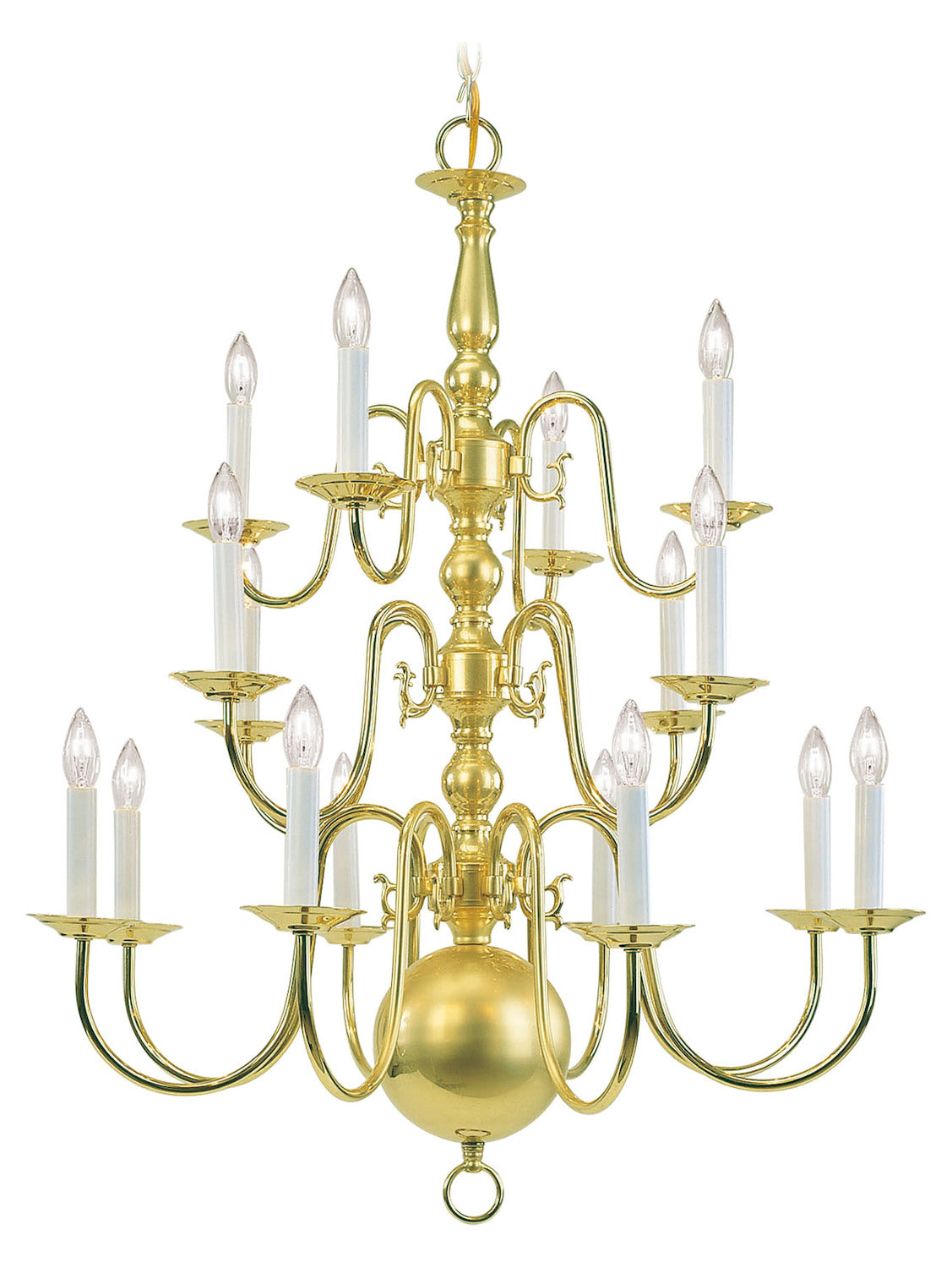 Polished Brass Up Chandelier by Livex Lighting