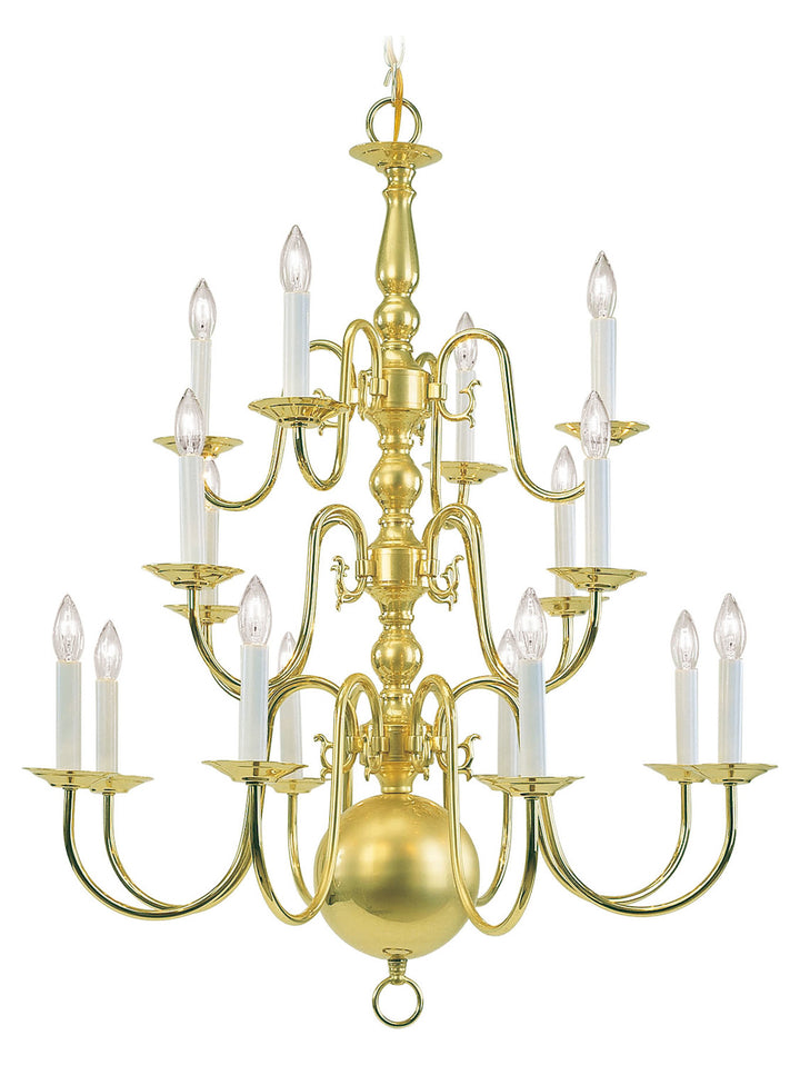 Polished Brass Up Chandelier by Livex Lighting