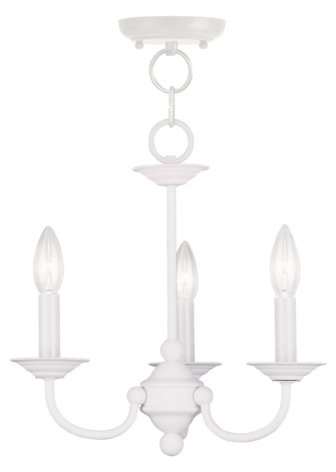 3 Light White Mini Chandelier by Livex Lighting