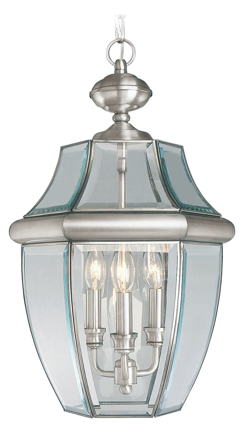 Brushed Nickel Outdoor Foyer Hall Fixture by Livex Lighting