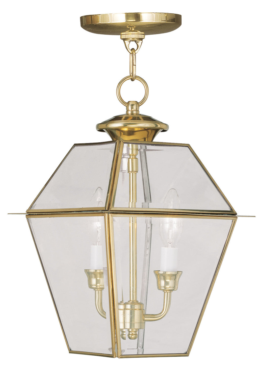 Polished Brass Hanging Lantern by Livex Lighting