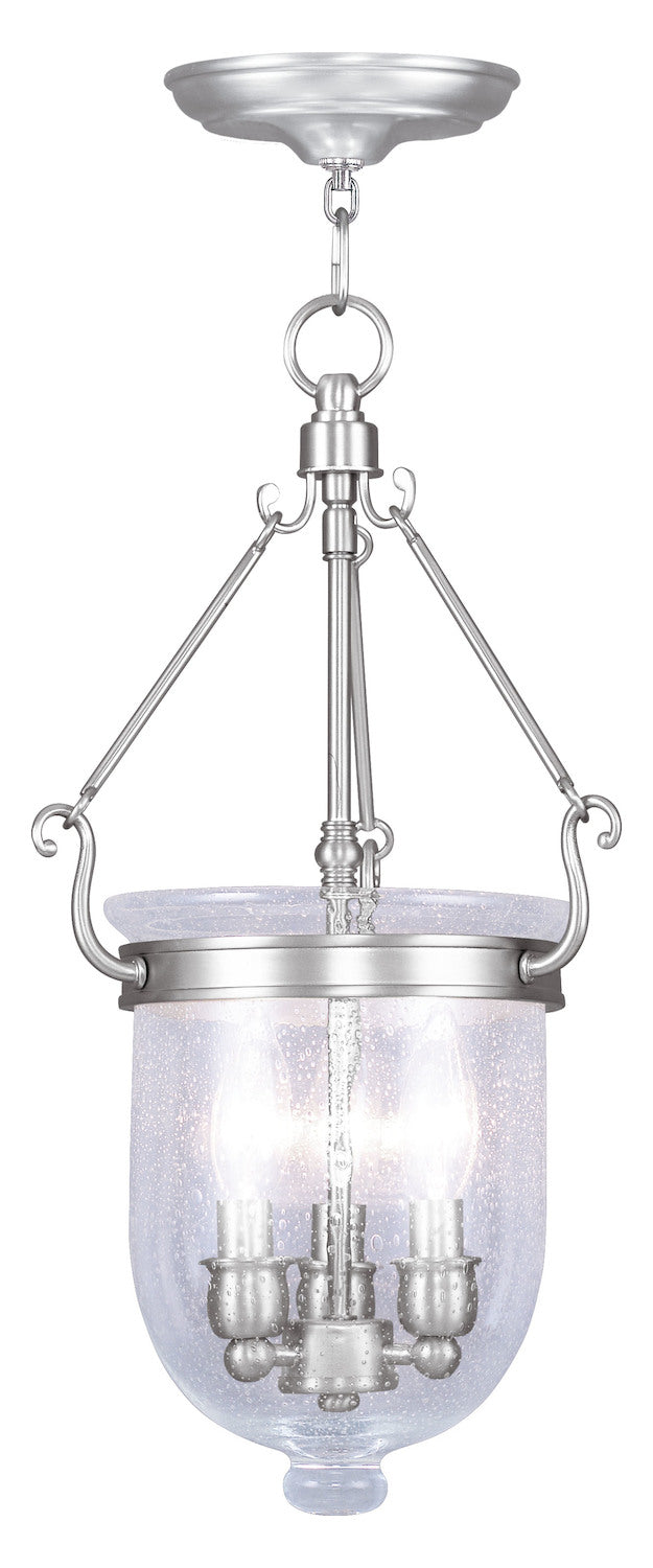Brushed Nickel Foyer Hall Semi-Flush Mount by Livex Lighting