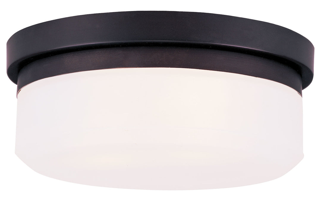 Bronze 11 Inch Wide Flush Mount Ceiling Fixture / Wall Sconce With 2 Lights by Livex Lighting