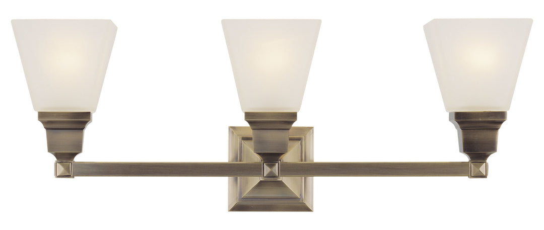 Antique Brass  3 Light Bathroom Vanity Light by Livex Lighting